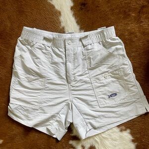Aftco size 34 fishing shorts, light khaki summer active utility short